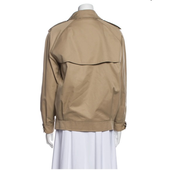 Vintage Burberry London Utility Jacket Full Zip Olive Green Linen Womens… - Picture 2 of 15